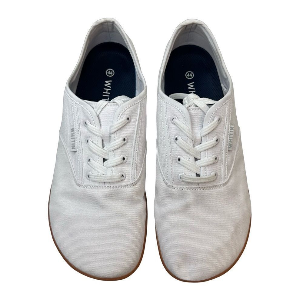WHITIN White Wide Canvas Barefoot Sneakers | Zero Drop Sole | Minimalist Sz 10 W - Picture 6 of 16